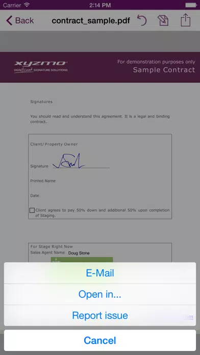 xyzmo Signature Capture Screenshots