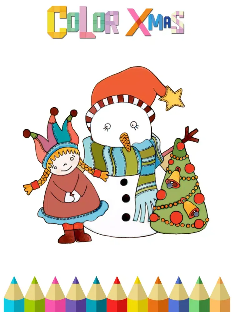 Coloring Christmas - Drawing Me Prime Recolor Book Now iPad 应用截图