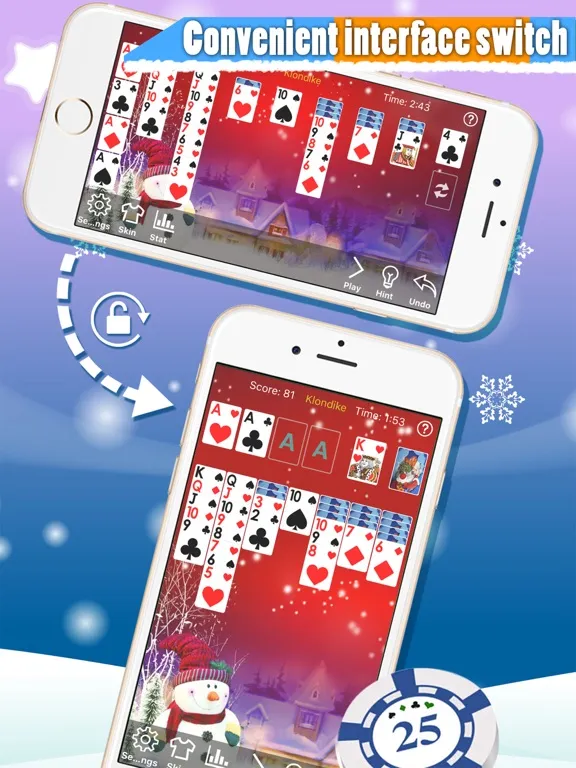 Klondike Solitaires :Christmas iPad  Screenshots