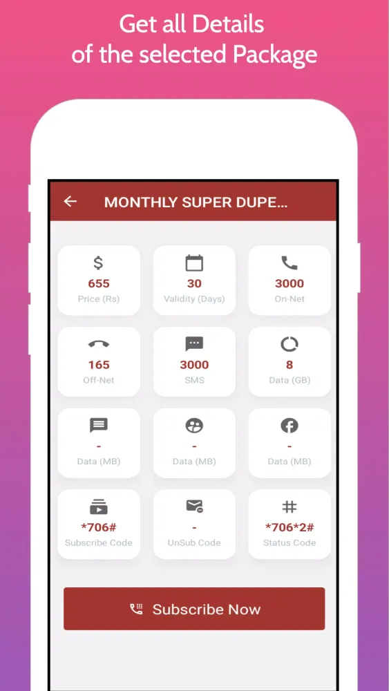 Jazz/Warid All Packages 2024应用截图