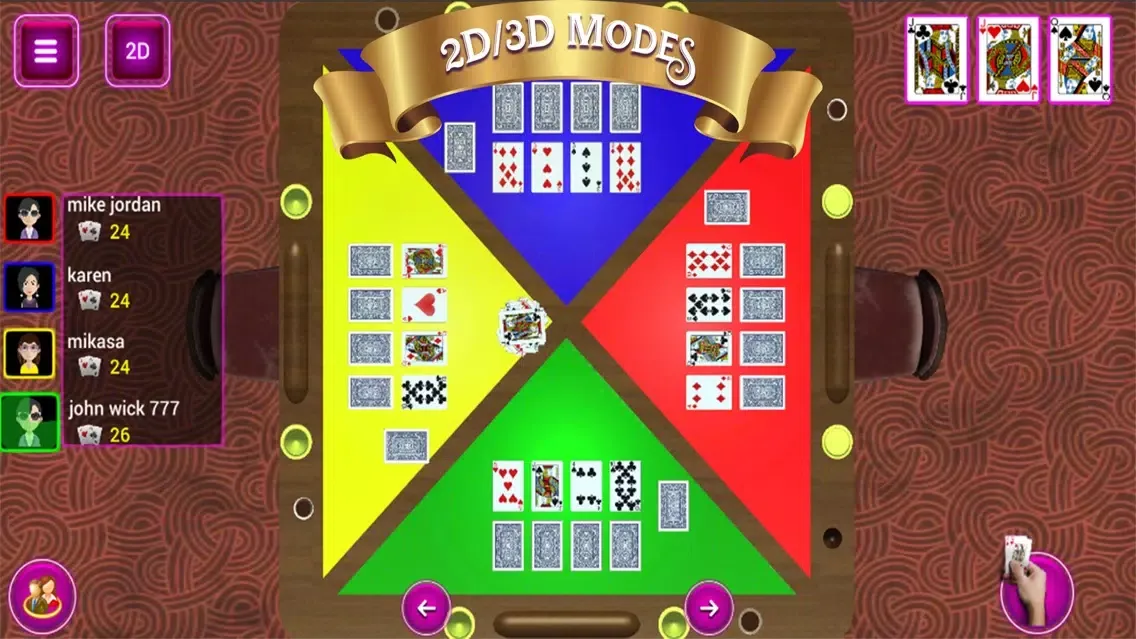 Tangkapan layar 4Down - Social Card Game