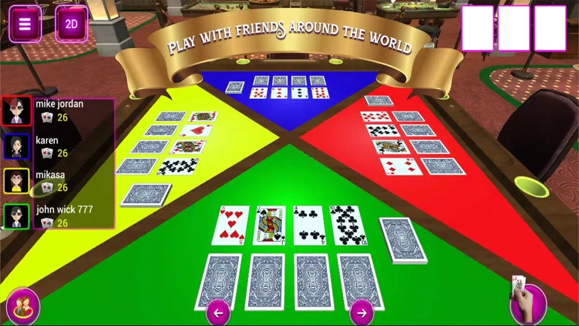 Tangkapan layar 4Down - Social Card Game