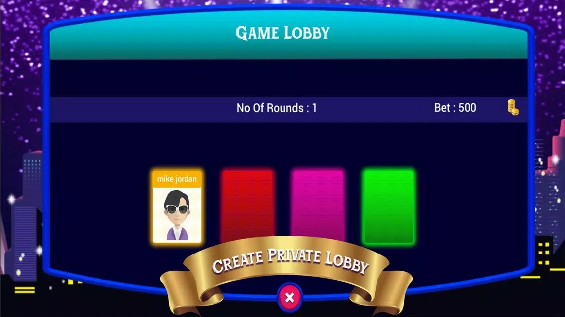 Tangkapan layar 4Down - Social Card Game