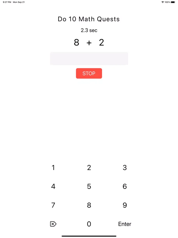 Tangkapan skrin Num Trainer iPad 