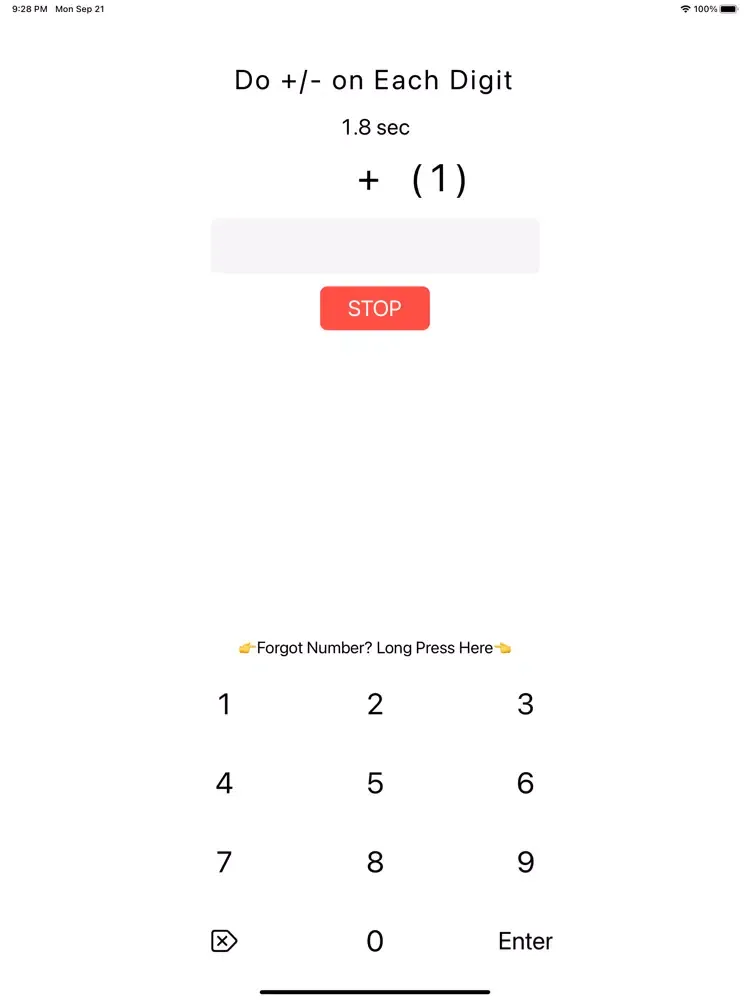 Tangkapan skrin Num Trainer iPad 