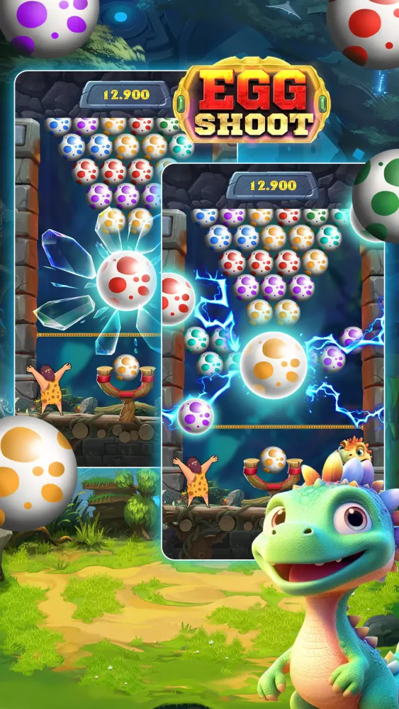 Tangkapan layar Egg shoot-Dinosaur egg shooter