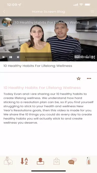 Captures d'écran de The Wellness Abode App