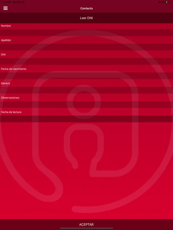 Capturas de pantalla de ID Reader iPad 