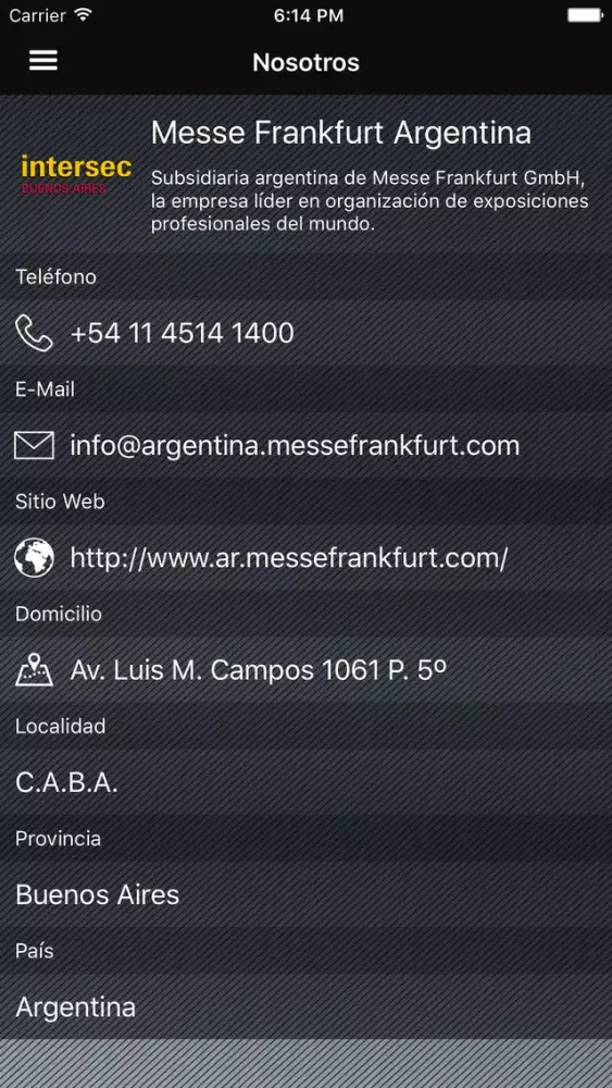 Intersec Buenos Aires 스크린샷