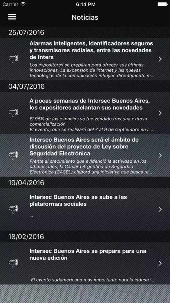 Intersec Buenos Aires 스크린샷
