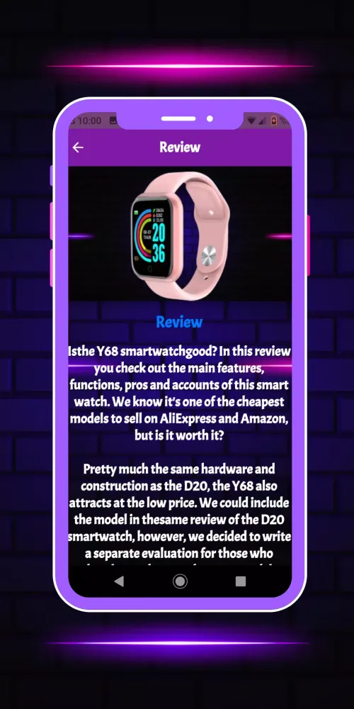 Y68 smart Watch guide Ekran Görüntüleri