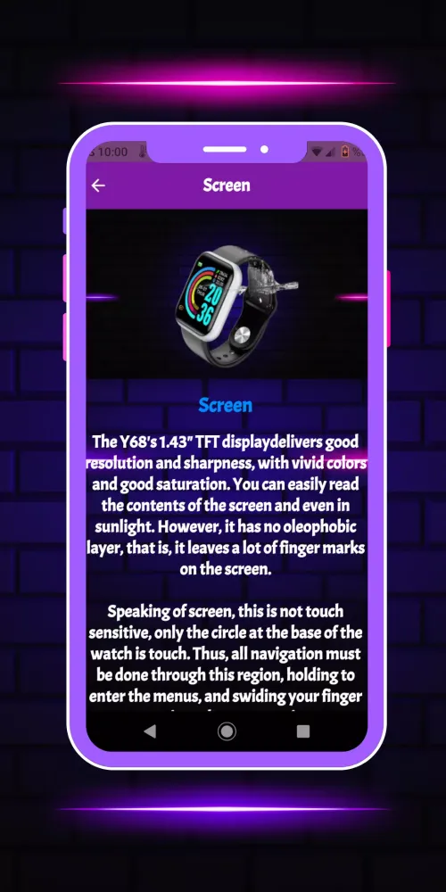 Y68 smart Watch guide Ekran Görüntüleri
