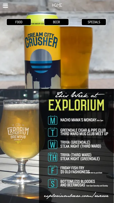 Zrzuty ekranu The Explorium Brewpub App