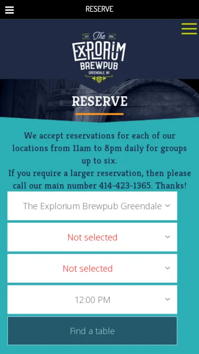 Zrzuty ekranu The Explorium Brewpub App