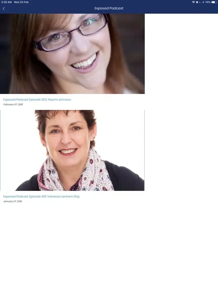 Capturas de tela do B2B Expos iPad 