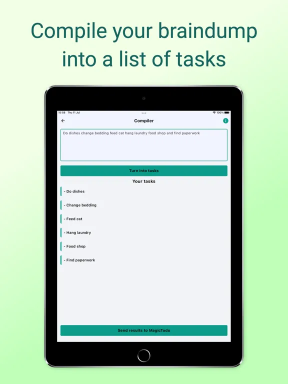 Tangkapan skrin Goblin Tools - Adhd Planner iPad 