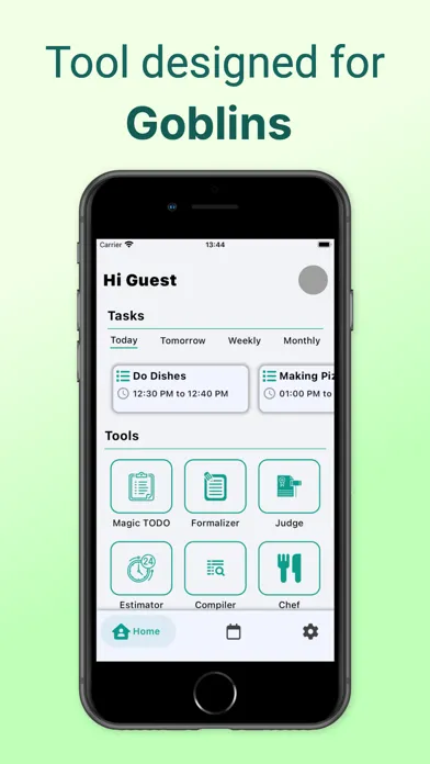 Tangkapan skrin Goblin Tools - Adhd Planner
