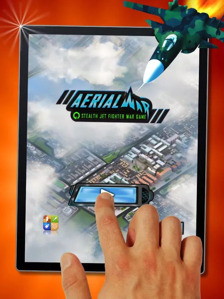 Aerial War - Stealth Jet Fighter War Game iPad 应用截图