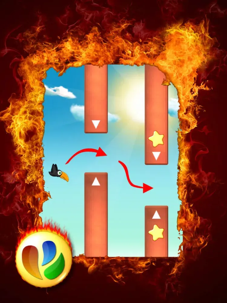 ภาพหน้าจอของ Black Bird - Free Fun Flight Game iPad 
