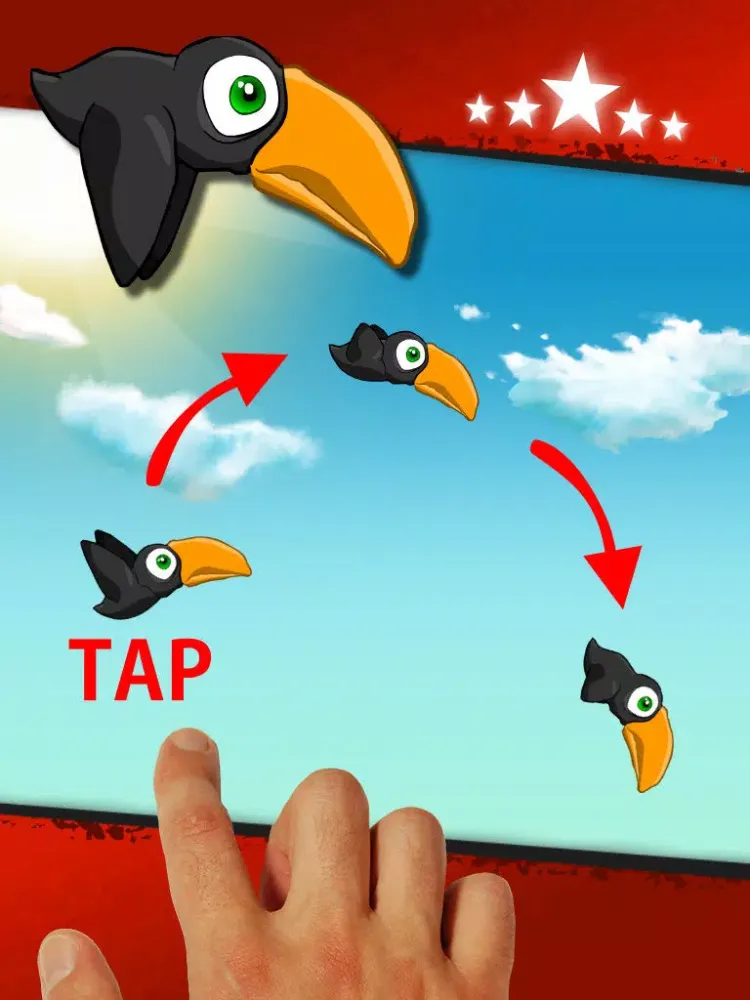 ภาพหน้าจอของ Black Bird - Free Fun Flight Game iPad 