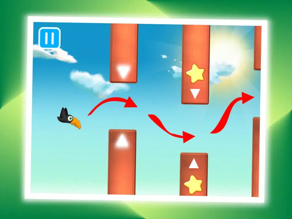 ภาพหน้าจอของ Black Bird - Free Fun Flight Game iPad 