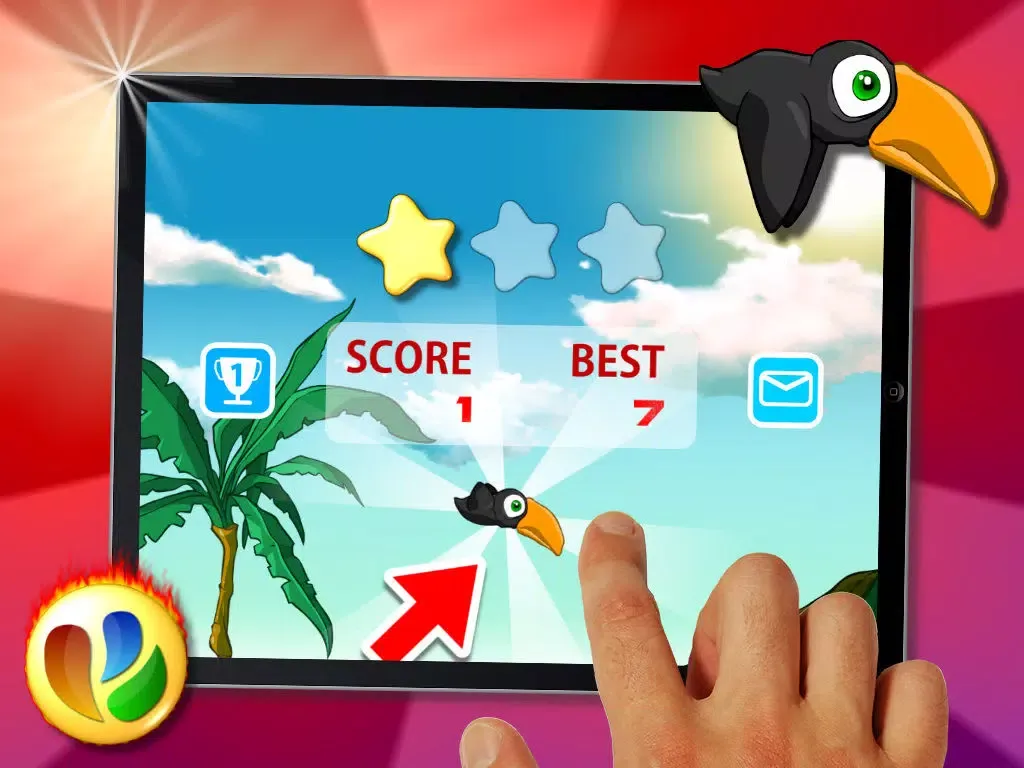 ภาพหน้าจอของ Black Bird - Free Fun Flight Game iPad 