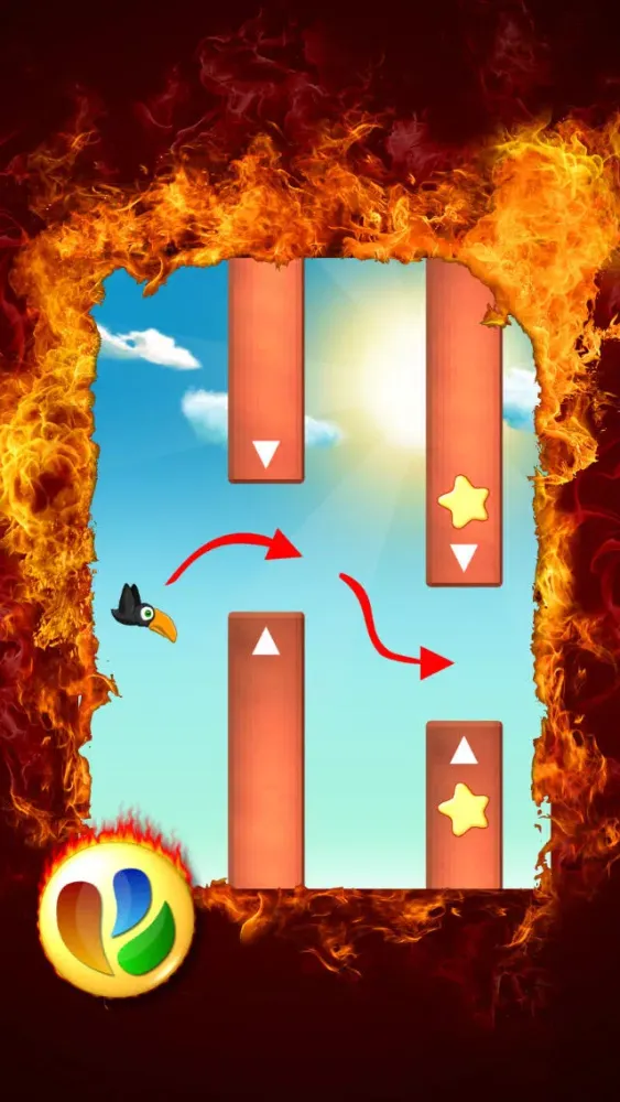 ภาพหน้าจอของ Black Bird - Free Fun Flight Game