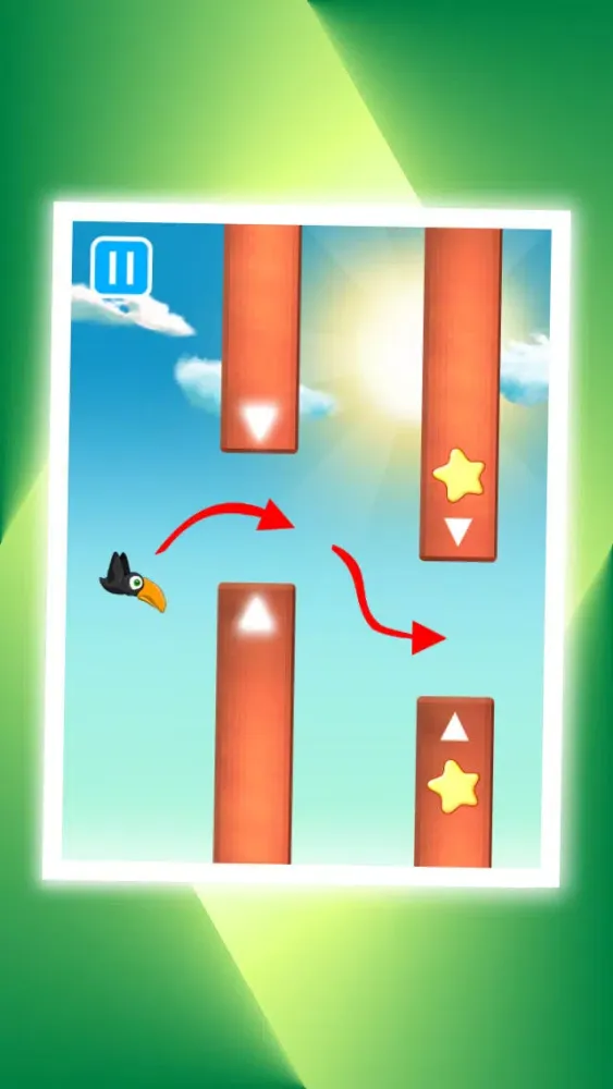 ภาพหน้าจอของ Black Bird - Free Fun Flight Game
