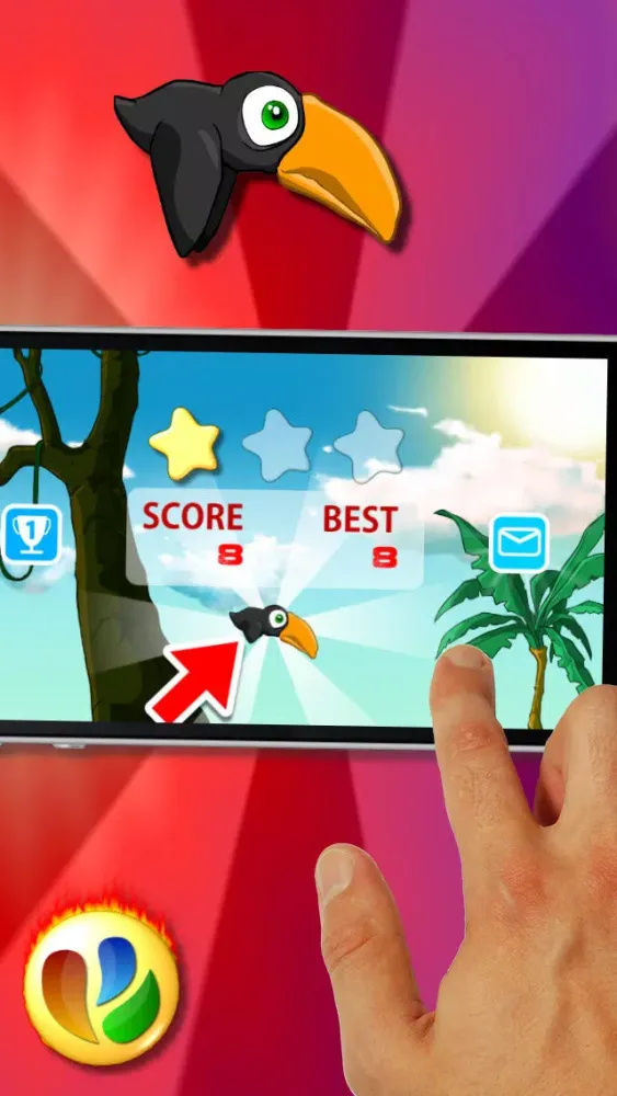 ภาพหน้าจอของ Black Bird - Free Fun Flight Game