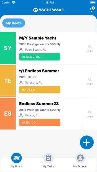Zrzuty ekranu YachtWave - Maintenance App