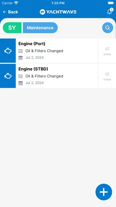 Zrzuty ekranu YachtWave - Maintenance App