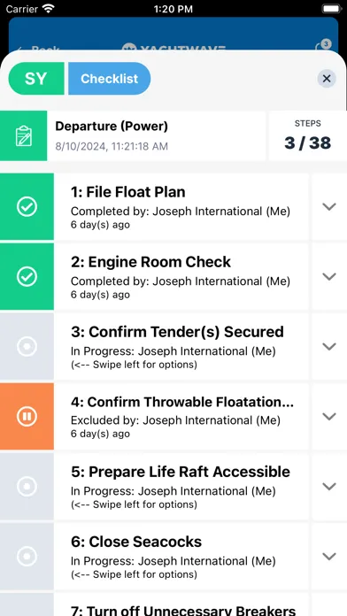 Zrzuty ekranu YachtWave - Maintenance App