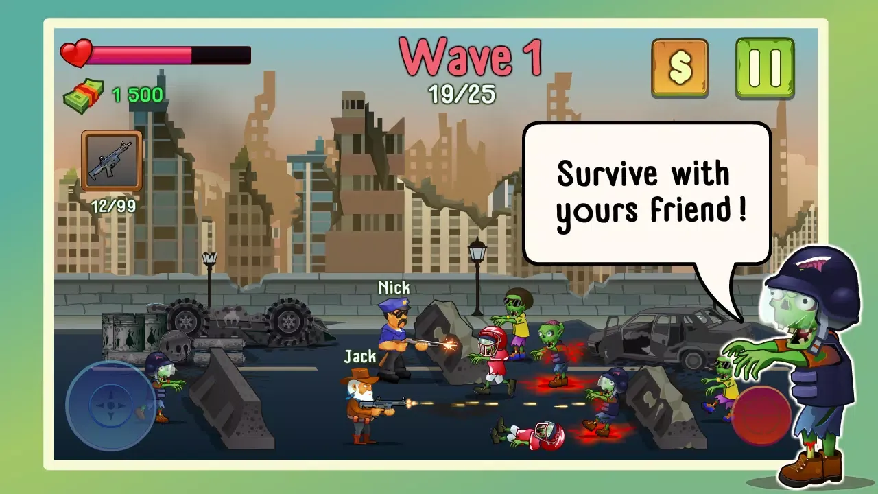 Tangkapan layar Two guys & Zombies: Online