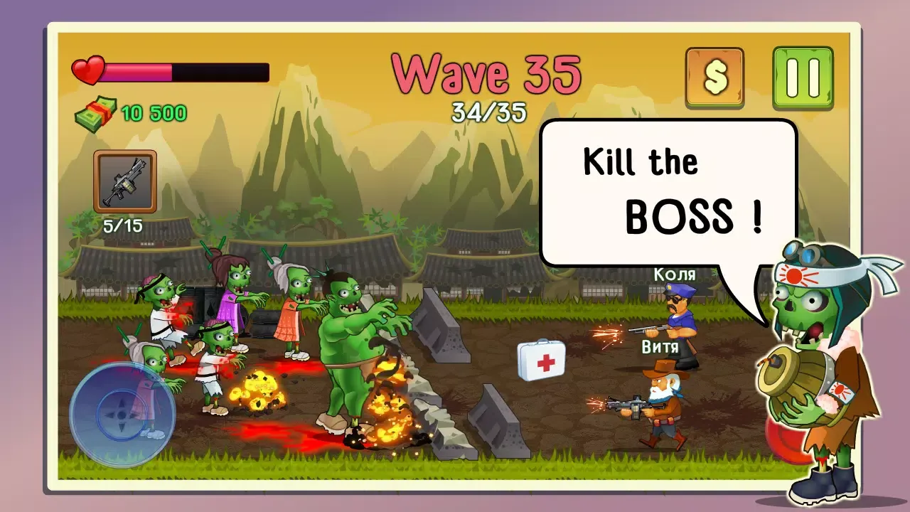 Tangkapan layar Two guys & Zombies: Online