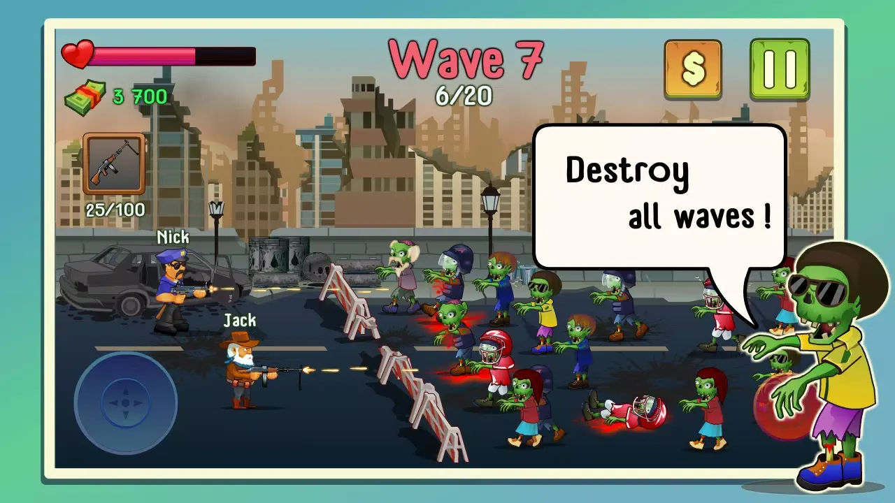Tangkapan layar Two guys & Zombies: Online