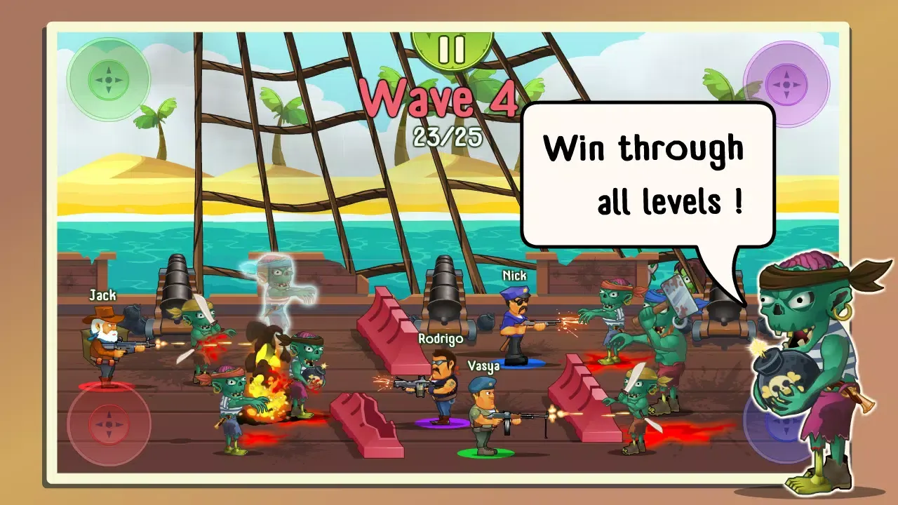 Four guys & Zombies: 4 players Screenshots