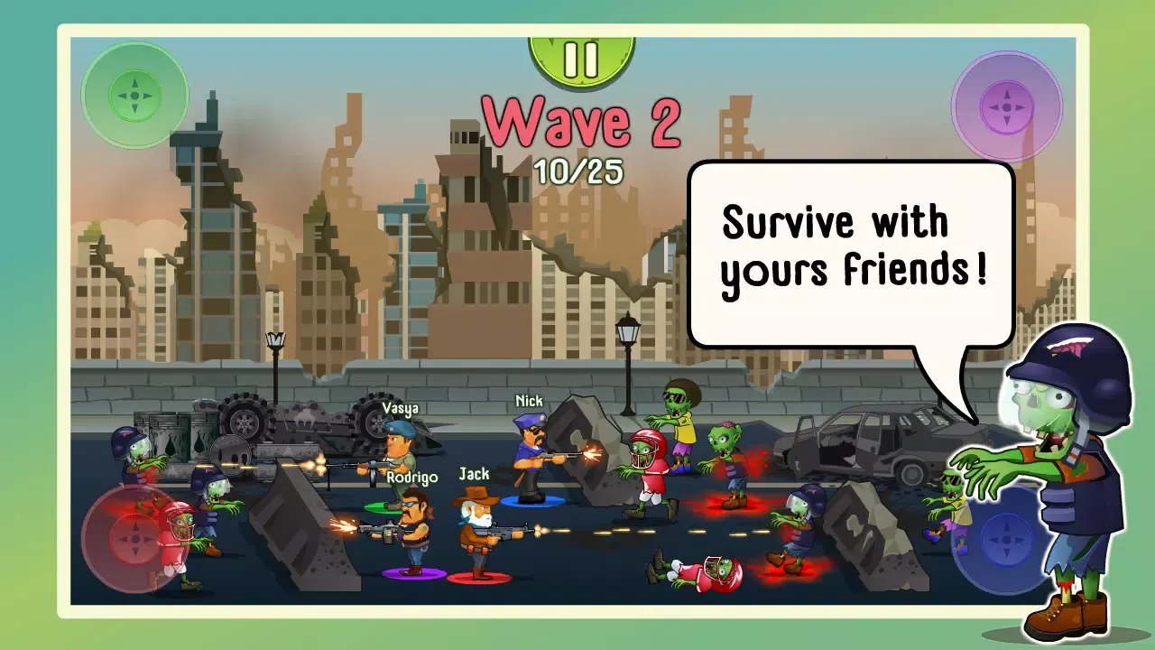 Four guys & Zombies: 4 players Screenshots