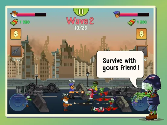 Two Guys And Zombies iPad  स्क्रीनशॉट