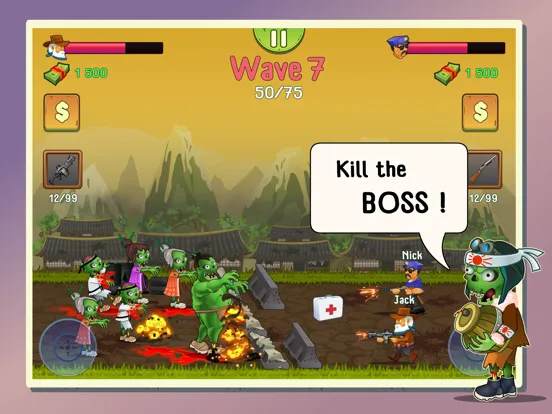 Two Guys And Zombies iPad  स्क्रीनशॉट