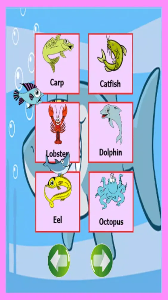 Sea animals english language Screenshots