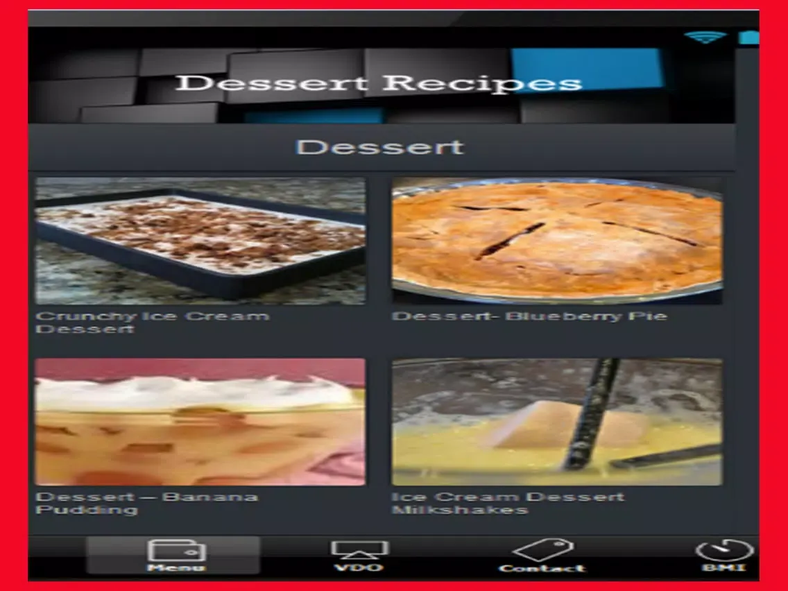Easy Dessert Recipes new iPad  Screenshots
