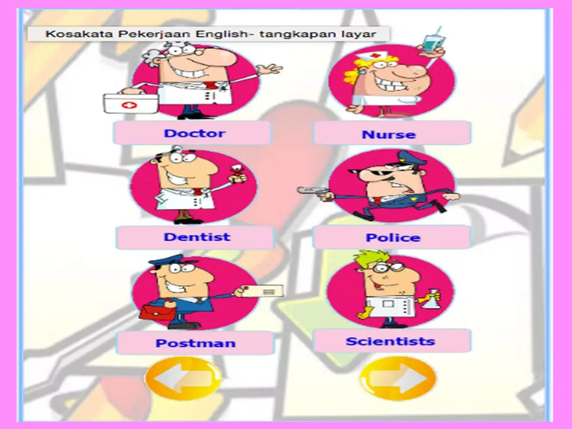Occupation English vocabulary iPad  স্ক্রিনশট