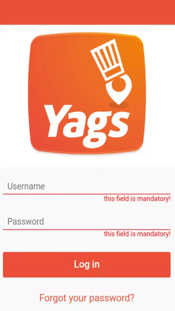 Yags Order Taking App Screenshots