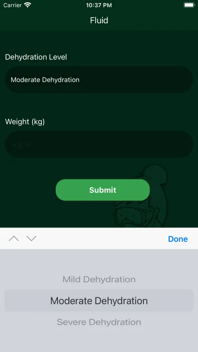 Fluid-Electrolyte Calculator Screenshots
