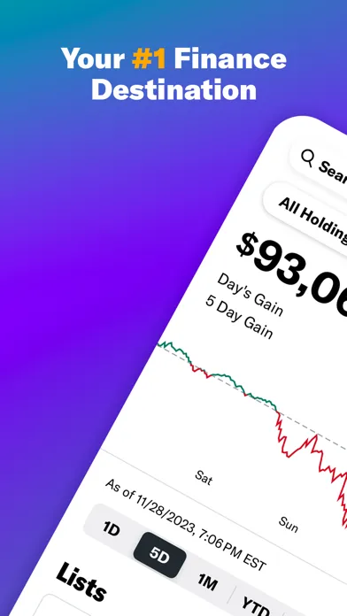 Capturas de tela do Yahoo Finance: Stocks & News