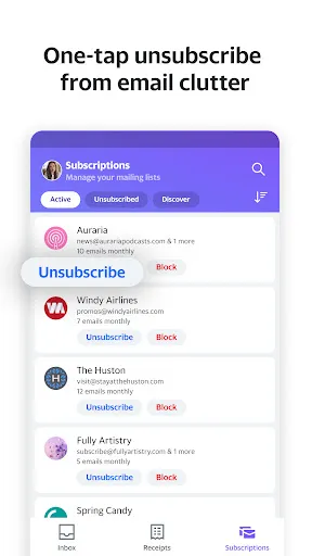 Yahoo Mail – Organized Email Screenshots