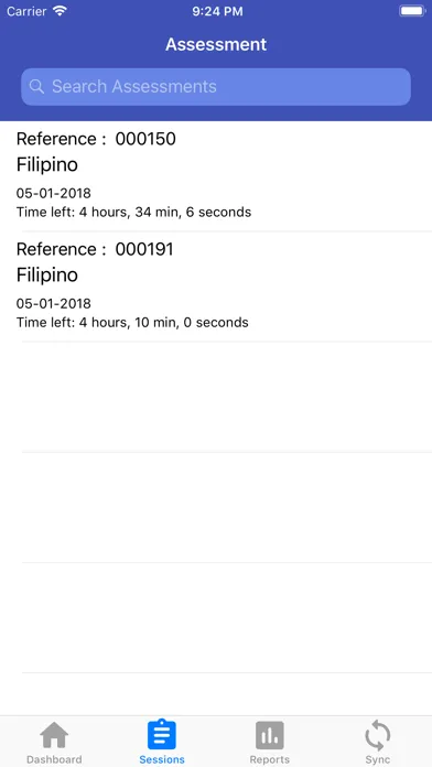 Intelex Assessment App Screenshots