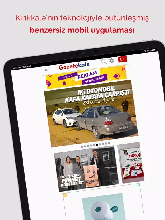 Capturas de tela do Gazetekale iPad 