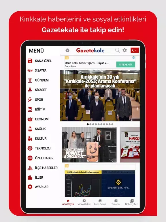 Capturas de tela do Gazetekale iPad 