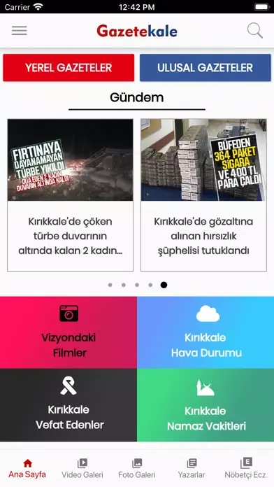 Capturas de tela do Gazetekale